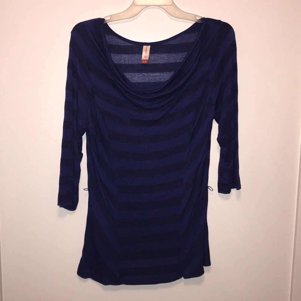 Blue & Black Striped Shirt